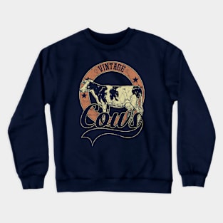 Vintage Cows Crewneck Sweatshirt